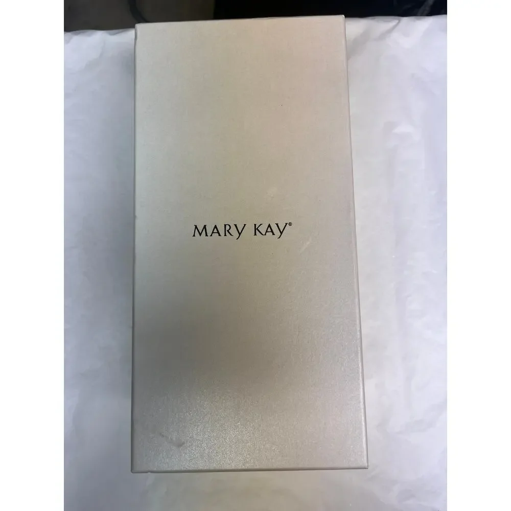 Mary Kay Pink Dress Glass Christmas Ornament Box Display Stand Holiday